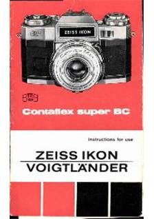 Zeiss Ikon Contaflex Super BC manual. Camera Instructions.